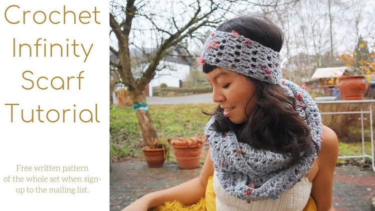 How to Crochet Infinity Scarf. EASY Infinity Scarf for BEGINNER