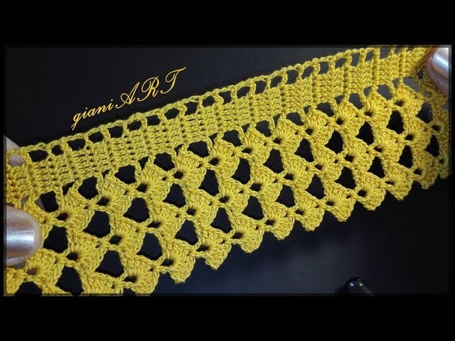 How to Crochet Lace Tape Border step by step