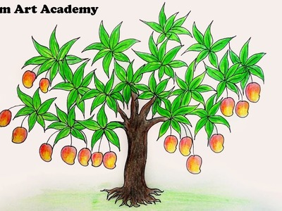 How to Draw Mango Tree