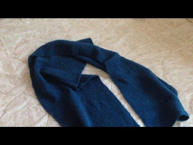How To Knit a Scarf For BEGINNERS With Seed Stitch  (Step By Step)