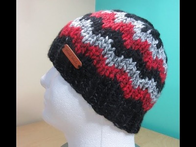 How to knit zigzag hat