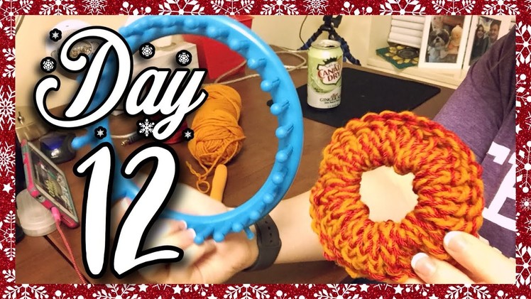 How to Loom Knit a Scrunchie | Vlogmas Day 12
