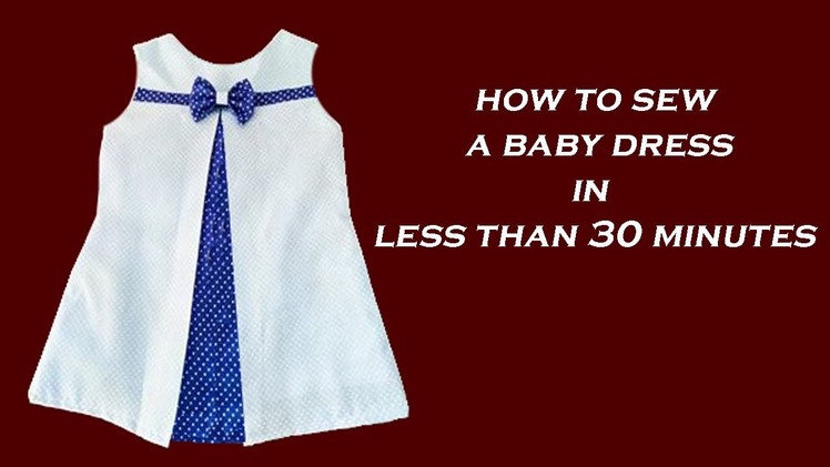 How to make a baby dress in less than 30 mts.