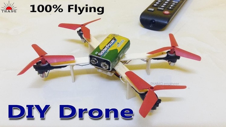 How to make a Battery Drone at Home that 100% flying