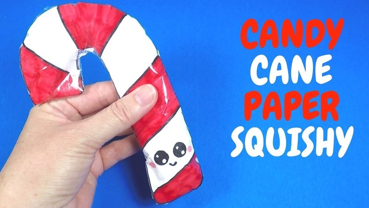 How to Make a Candy Cane Paper Squishy | Christmas Paper Squishies
