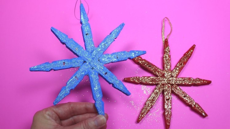 How to Make a Clothespin Star | Christmas Decorations for Kids