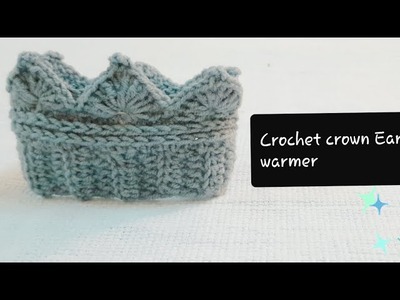 How to make a crochet   crown Ear warmer (any size)Hindi Tutorial