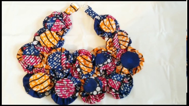 HOW TO MAKE AFRICAN ANKARA STATEMENT NECKLACE