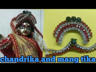 How to make chandrika and mang tika for radha rani