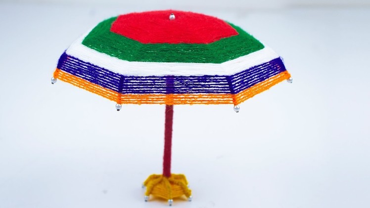 How to make #Diy Umbrella using Wool yarn