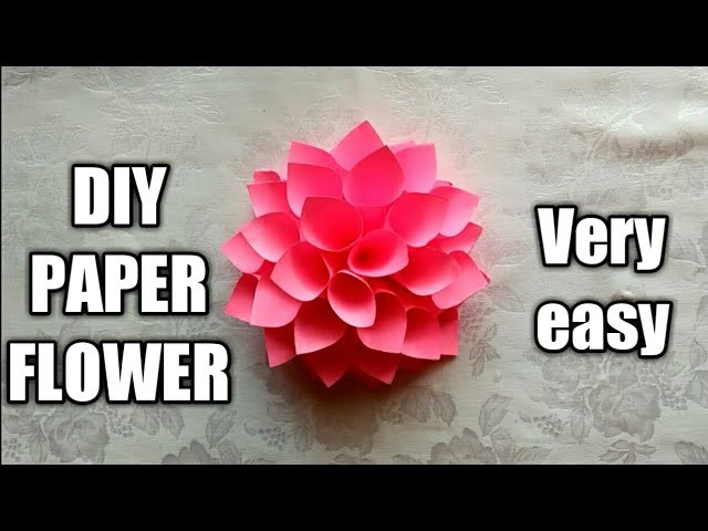 HOW TO MAKE PAPER FLOWER USING COLORED PAPER | DIY