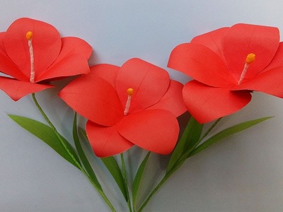 How to make paper flowers easy | flower crafts with paper