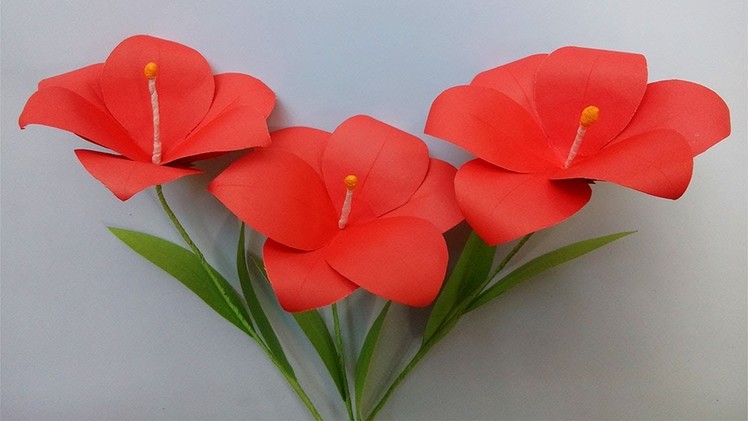 How to make paper flowers easy | flower crafts with paper