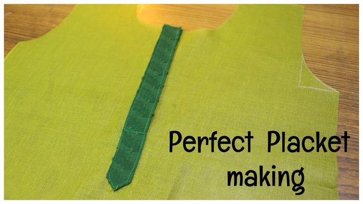 How To Make Perfect Placket | Easy Method