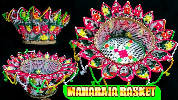 How to make Plastick Canvas or Plastic Net Maharaja Basket.