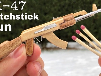 How to Make Realistic Miniature AK-47 that Shoots - Mini Matchstick Gun