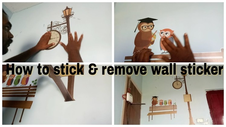 How to stick & remove wall stickers in tamil. wall decor. wall decor sticking and easy to remove