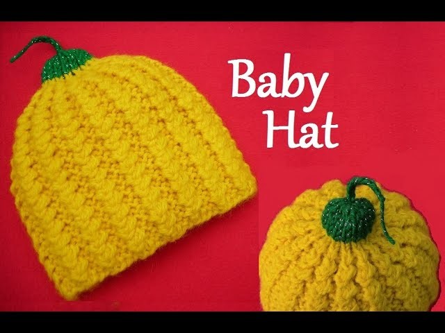 Knitted Baby Hat - Knitting Pattern - How to Knit Ribbed Baby Beanie
