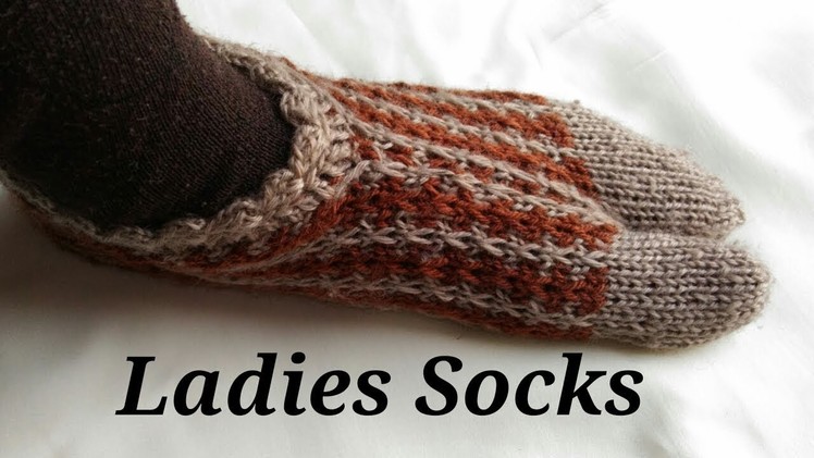 Ladies Thumb socks knitting