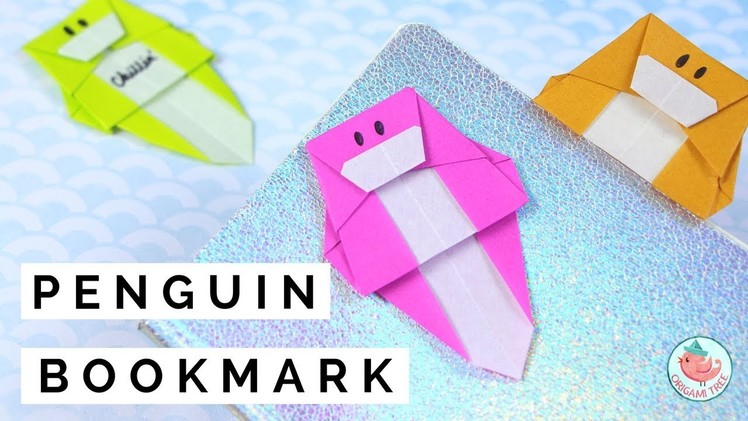 Origami Penguin Bookmark Tutorial - How to Fold a Paper Penguin Bookmark - Easy