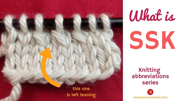 SSK Knitting Abbreviation