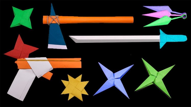 Top 06 Easy Origami Ninja Star.sword.gun - How to make