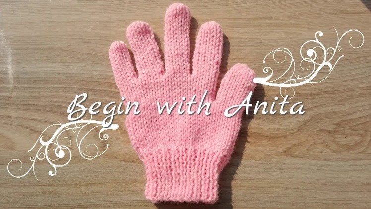 Tutorial 40- finger gloves.dastana. knitting in a easy way  (in hindi).