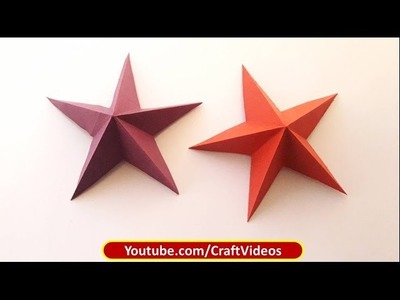3D Paper Star | 3D Paper Star For Christmas | How to make a 3D Paper Star