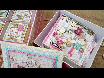 Baby Girl Scrapbook | Mini album and Keepsake boxes | Prima Marketing Inc Heaven Sent 2 **SOLD**