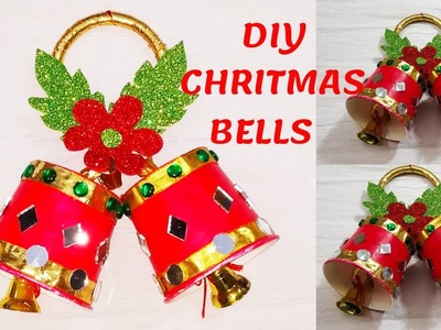 DIY CHRISTMAS JINGLE BELLS || PAPER CUP CHRISTMAS BELLS || HOW TO MAKE BELLS OUT OF PAPER CUPS