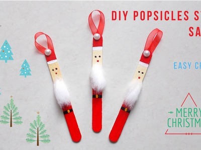 DIY How to Make Popsicle.Ice-cream Stick SANTA | AV VISUALS | Christmas Special Craft Idea