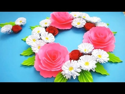 DIY: Wall Decoration idea|How To Make Beautiful Flower Hanging. 2019