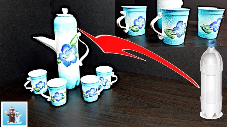 Great Ideas How to Reuse Plastic Bottle and Make Decorative Coffee Set