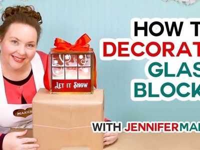 How to Decorate Glass Blocks with Lights and Vinyl (with your Cricut!)