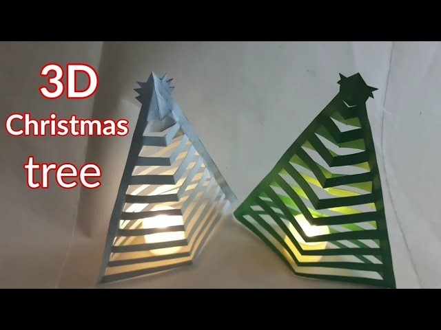How to make 3D Christmas tree | 3D paper Xmas Tree | Christmas decoration ideas Handmade