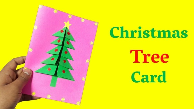 How To Make A Christmas Tree Card | Cool Christmas Card | Christmas Art And Craft