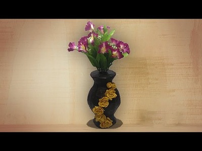 How To Make a Flower Vase at Home | Best Out Of Waste Cardboard | Hater Kaj Fuldani | Vase Making