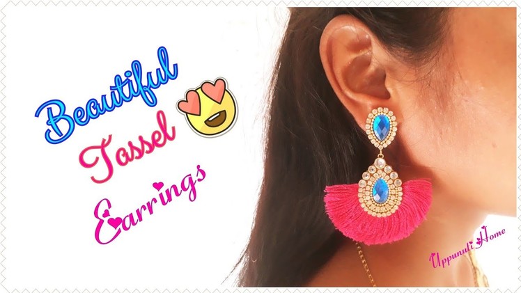 How To Make Beautiful Silk Thread Tassel Earrings At Home | DIY | Jewelry Making | uppunutihome