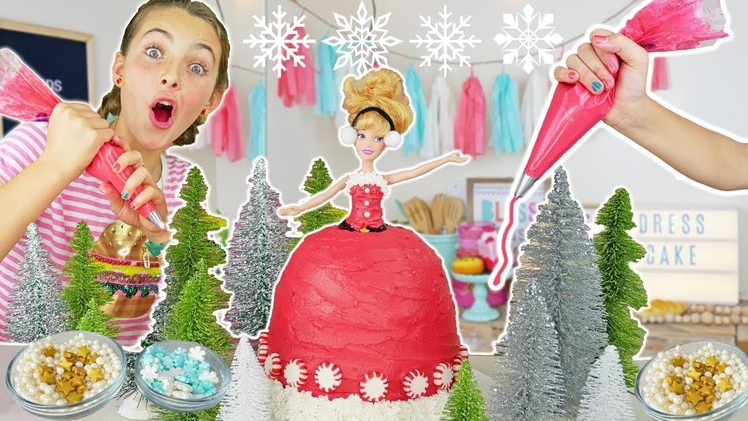 How To Make Christmas Princess Dress Cake | Sleeping Beauty Kids Cooking and Crafts