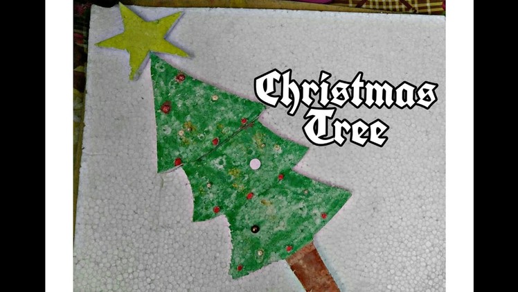 How to make Christmas tree with thermocol | Easy Christmas tree decoration | christmas tree craft