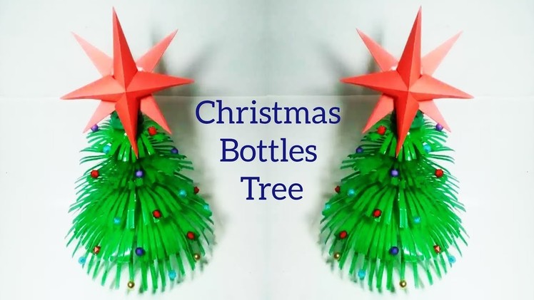 How to make  plastic  bottles Christmas tree || Bottle Crafts & Origami