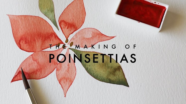 How To Watercolor x Poinsettias! | Simple Step-by-Step