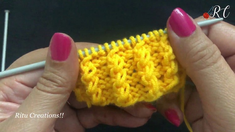Knitting Design No #181 || Very Easy Knitting Pattern || Hindi Knitting video by Ritu Nagpal ||