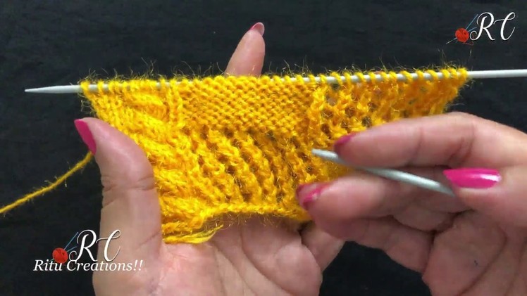 Knitting Design No #183 || Knitting Pattern || Hindi Knitting video by Ritu Nagpal ||