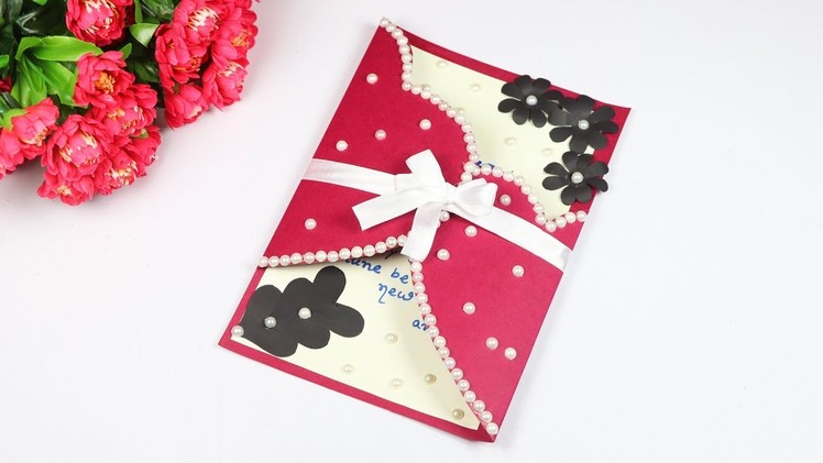 New year greeting card | How to make greeting card for new year | New Year Card 2019