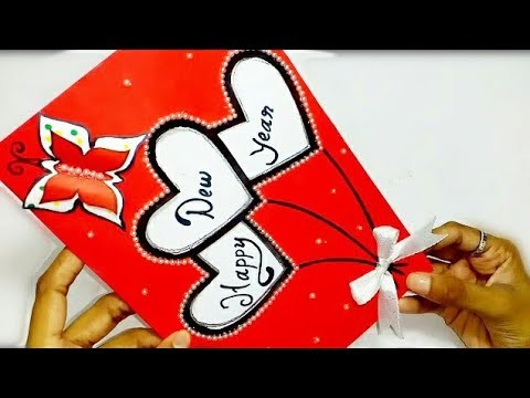 New year greeting card|| How to make greeting card for New year||Paper greeting card|| Queen's home
