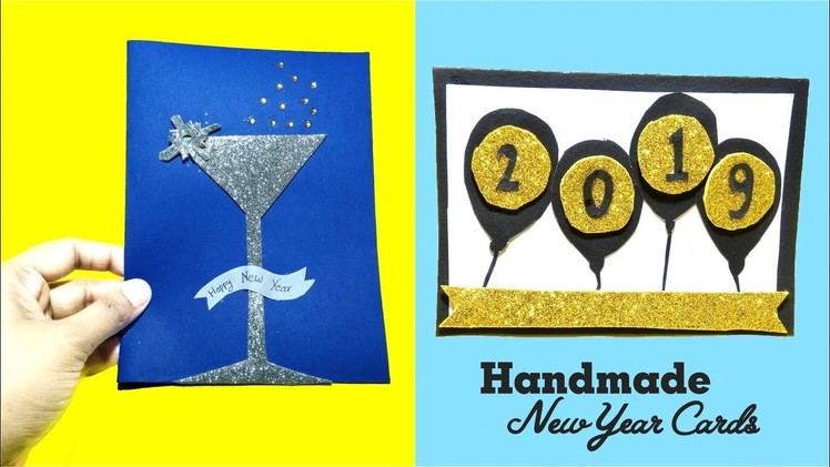 New year handmade card - happy new year card | how to make new year card | tutorial- Tuber Tip