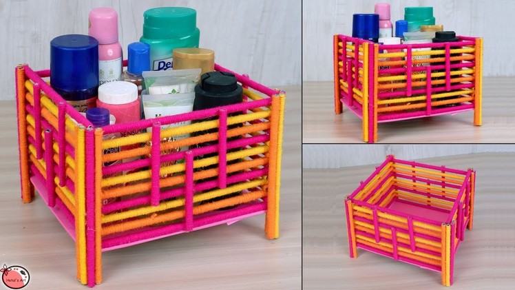 Newspaper Multi Storage Box | How to make DIY Multipurpose Organizer | Best out of waste Craft Idea