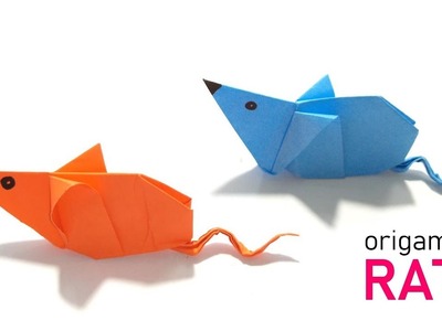 Origami 3D RAT - How to Make Paper Rat - Origami Mouse Tutorial - Origami Animal Crafts