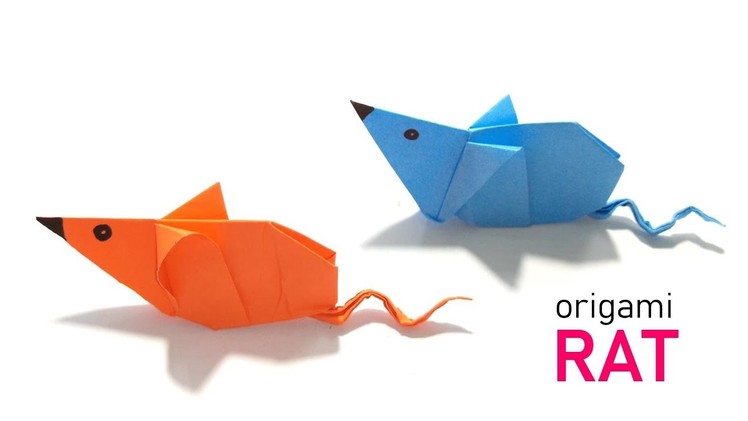 Origami 3D RAT - How to Make Paper Rat - Origami Mouse Tutorial - Origami Animal Crafts